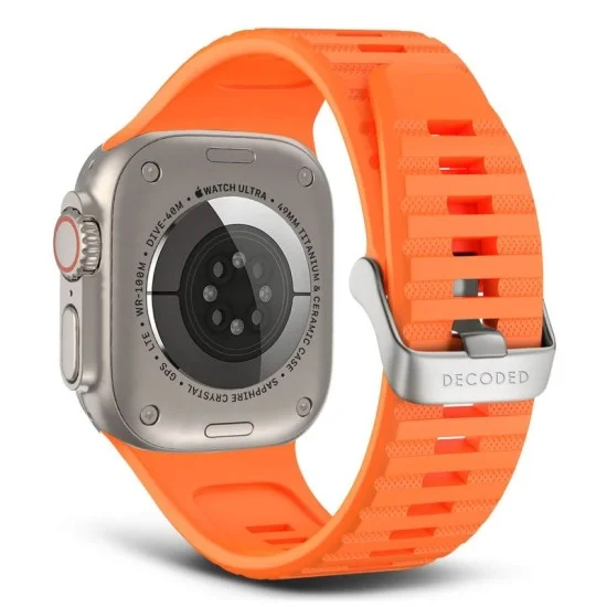 Decoded AppleWatch 49/45/44/42 mm Gen 1-9-SE Silicone Ultra Traction Strap - Apricot